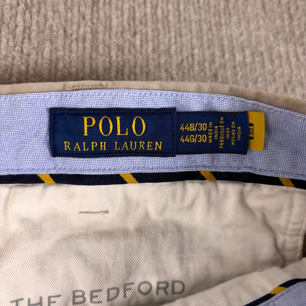 Polo Ralph Lauren The Bedford Stretch Classic Fit Khaki Pants Men's Size 44Bx30 - Picture 4 of 9